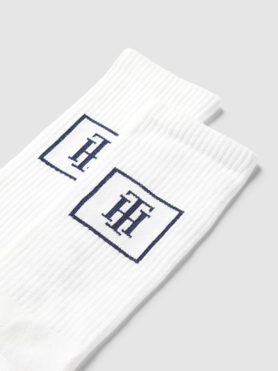 Tommy Hilfiger Socken mit Rippenstruktur Weiss 2