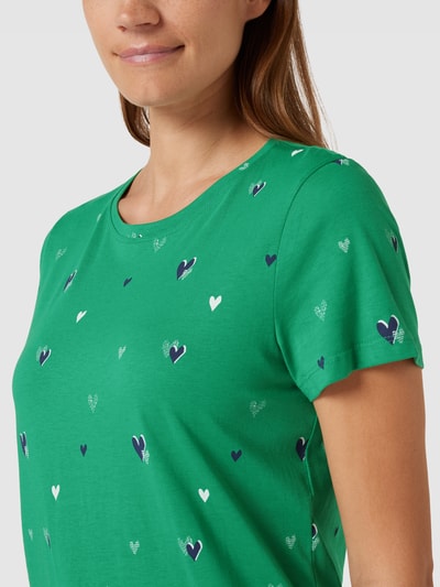 Tom Tailor T-Shirt mit Allover-Print Gruen 3