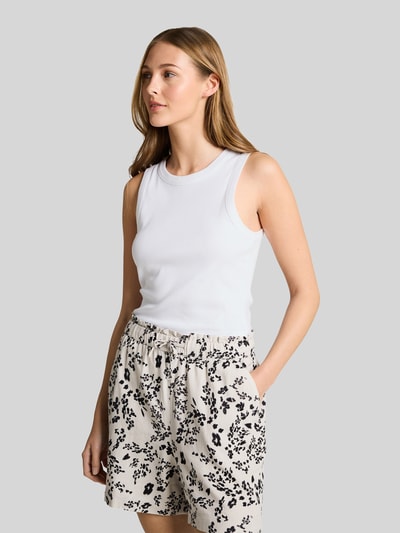 Tom Tailor Denim Slim Fit Top in Rippoptik Weiss 4