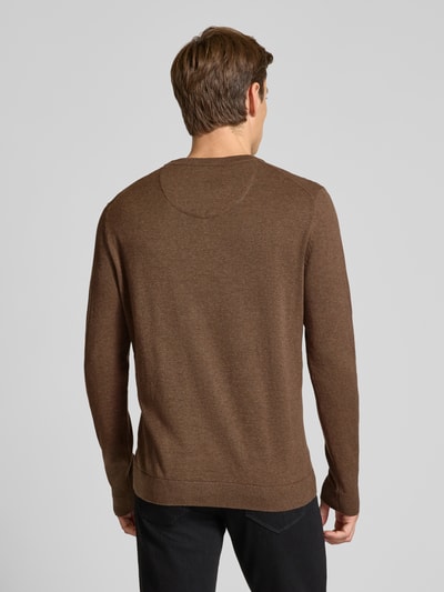 Tom Tailor Regular Fit Pullover aus reiner Baumwolle Dunkelbraun 5
