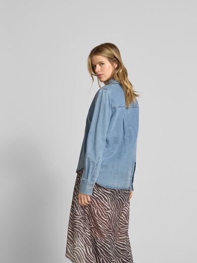 Closed Hemdbluse in Denim-Optik Hellblau 5