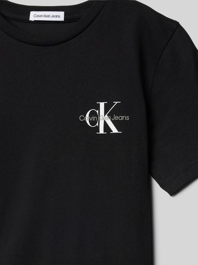 Calvin Klein Jeans T-Shirt mit Label-Print Black 2