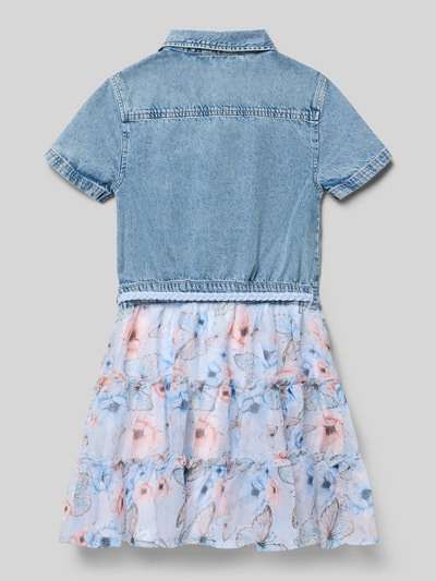 GUESS Kleid im 2-in-1-Look mit Gürtel Blau 3