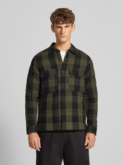 Only & Sons Kurtka koszulowa o kroju regular fit z czystej bawełny model ‘GUDMUND’ Oliwkowy 4