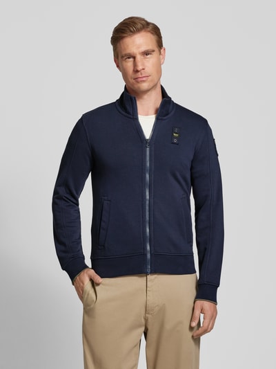 Blauer Usa Sweatjacke mit Reißverschluss Marine 4