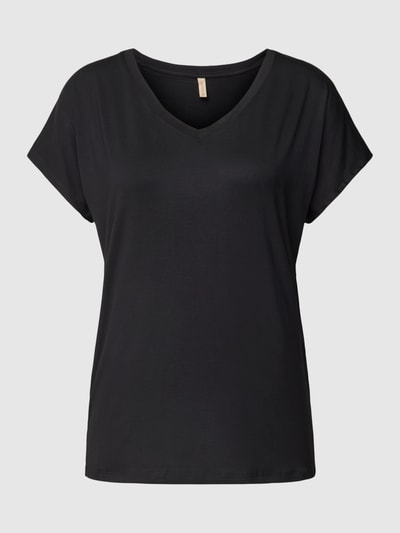 Soyaconcept T-Shirt mit Label-Detail Modell 'Marcia' Black 2