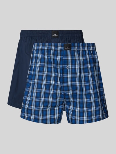 Götzburg Wäsche Boxershort met labelpatch in een set van 2 stuks Marineblauw - 1