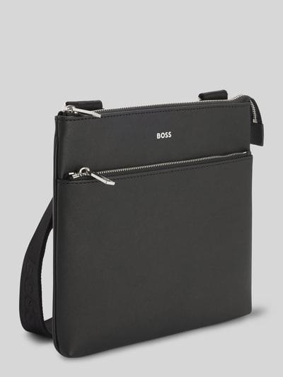 BOSS Schoudertas van echt runderleer, model 'ZAIR_S' Zwart - 3