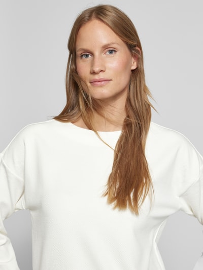 Jake*s Casual Longsleeve mit überschnittenen Schultern Offwhite 3