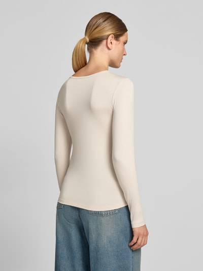 FREE/QUENT Shirt met lange mouwen van mix van viscose en elastaan model 'Liana' Offwhite - 5