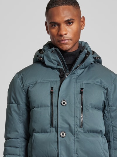 Tom Tailor Regular Fit Steppjacke mit abnehmbarer Kapuze Rauchblau 3