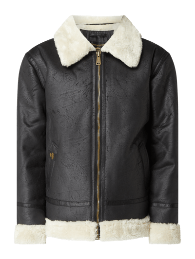 Alpha Industries Kurtka z imitacji skóry owczej shearling Czarny 2