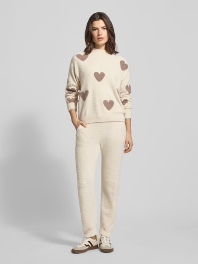 Jake*s Casual Strickpullover im Allover-Look Ecru 1