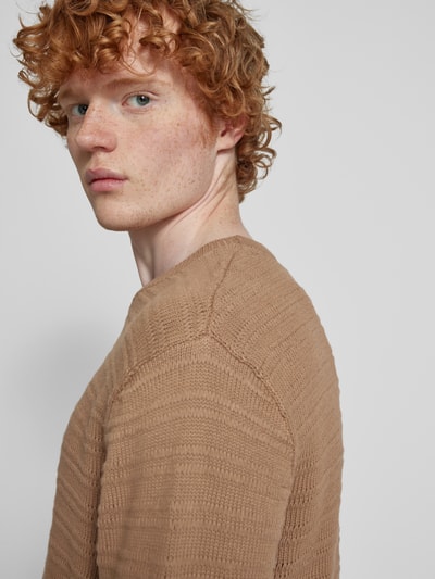 REVIEW Strickpullover mit gerippten Abschlüssen Mud 3