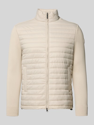 Produktfoto, Regular Fit Jacke in Stepp-Optik von Colmar Originals in Beige mit Stehkragen, Zweiwege-Reißverschluss und Eingrifftaschen, Farbe hell, glatte und gesteppte Textur, moderne Herrenjacke