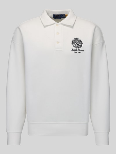 Polo Ralph Lauren Bluza z wyhaftowanym herbem Złamany biały 2