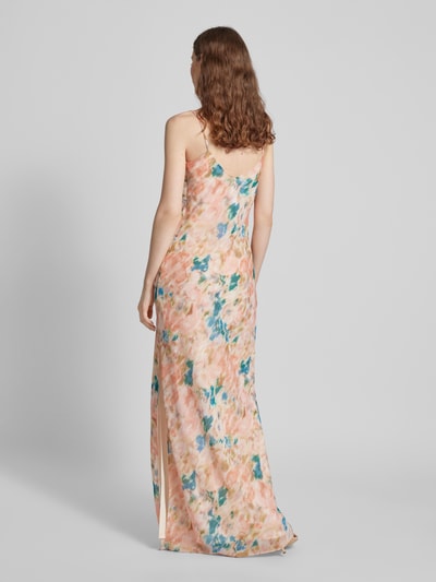 Jake*s Cocktail Abendkleid mit Allover-Muster und Spaghettiträgern Rosa Melange 5