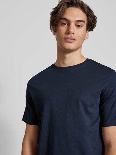 Jack & Jones T-shirt z detalem z logo model ‘ORGANIC’ Ciemnoniebieski 3