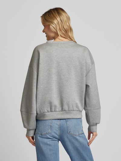 OPUS Sweatshirt met extra brede schouders, model 'Gugi' Lichtgrijs gemêleerd - 5