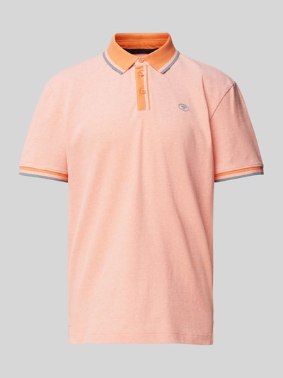 Tom Tailor Regular fit poloshirt met contraststrepen Oranje - 2