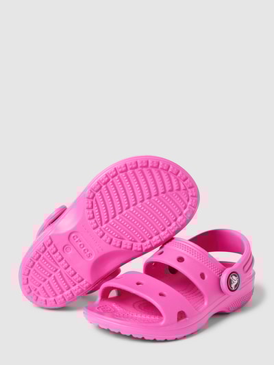 Crocs Sandały z detalami z logo model ‘Classic’ Różowy 4