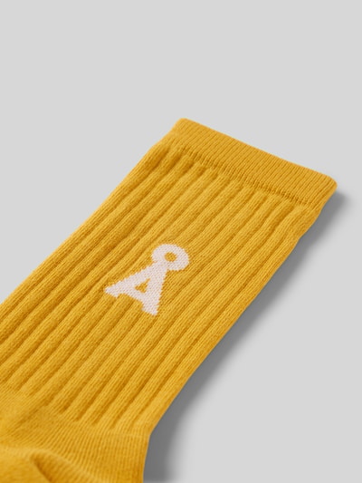 Productfoto, Sokken uit katoenmix Model 'SAAMUS BOLD' van Armedangels, look: effen, labelopschrift, logodetail, boord geribd, stretch