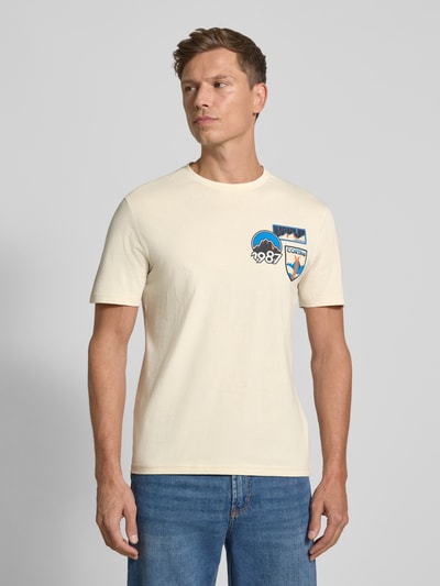 Napapijri T-Shirt mit Label-Print Modell 'MONTEPIANA' Offwhite 4