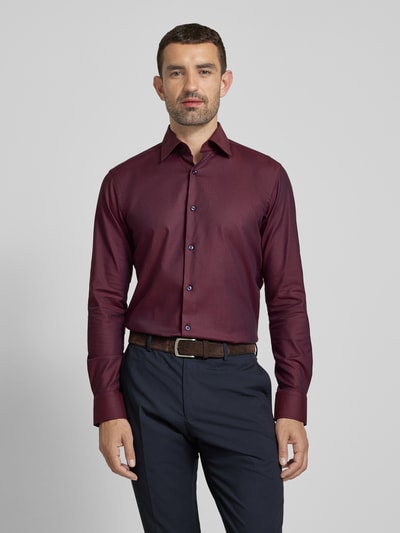 BOSS Regular fit zakelijk overhemd met knoopsluiting, model 'JOE' Bordeaux - 4