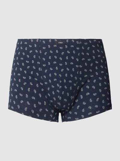 Mey Boxershort met all-over paisleymotief, model 'Shorty' Donkerblauw - 2