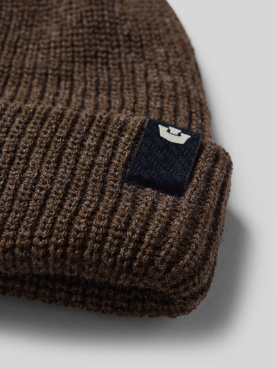 GOORIN BROS. Beanie met motiefpatch, model 'THE SHADOW BEANIE' Donkerbruin - 2
