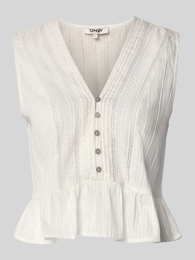 Only Regular fit top van puur katoen, model 'TALLI' Offwhite - 2