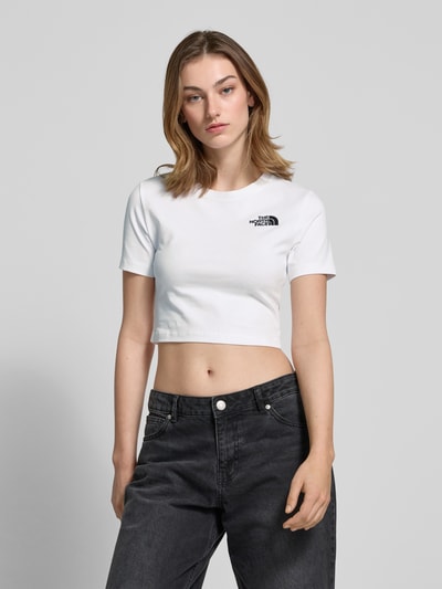 The North Face Cropped T-Shirt mit Label-Stitching Weiss 4