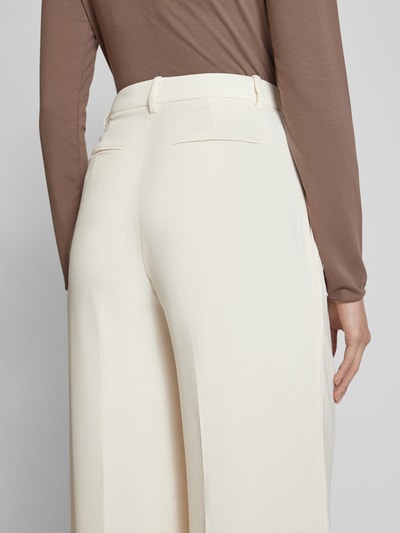 Lauren Ralph Lauren Wide leg bandplooibroek met riemlussen, model 'KIRAHN' Offwhite - 3