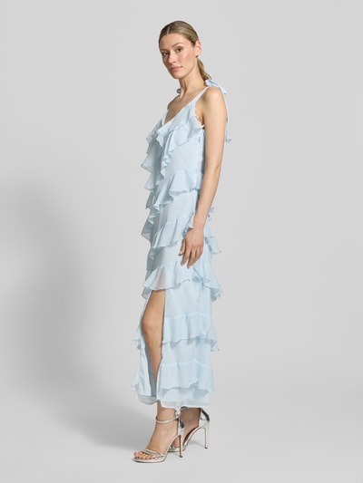 VILA Midikleid mit Volants Modell 'LUNA' Hellblau 1