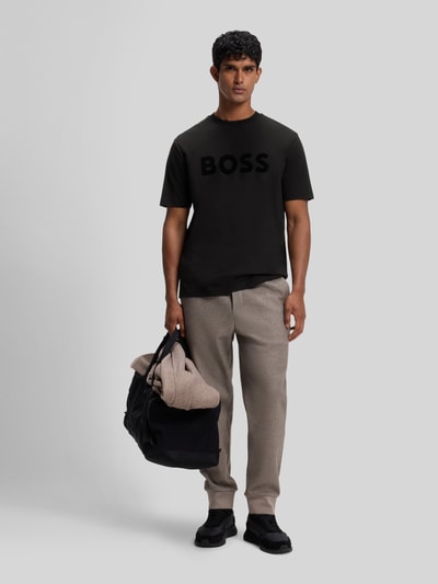 BOSS Green Regular Fit T-Shirt aus Baumwollmix Black 1