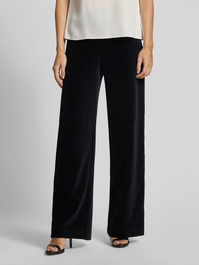 Raffaello Rossi Spodnie sztruksowe z szeroką nogawką model ‘ELAINE’ Czarny 4