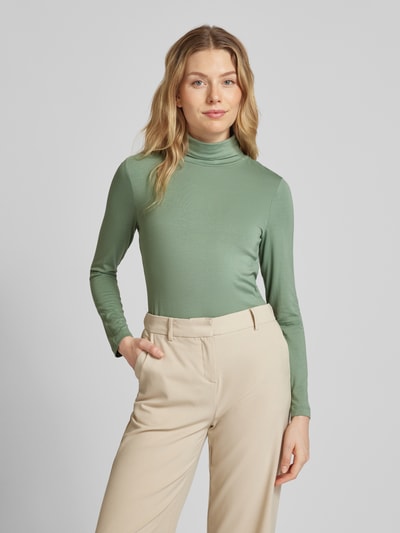 Christian Berg Woman Slim fit colshirt met lange mouwen Rietgroen - 4