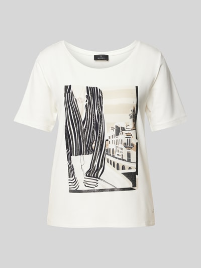 monari T-Shirt mit Motiv-Print Offwhite 2