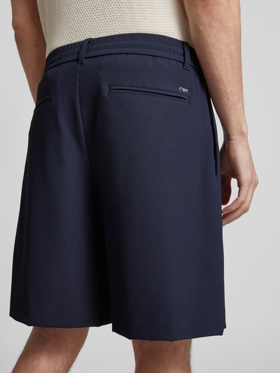 Emporio Armani Regular Fit Shorts mit Strukturmuster Marine 3