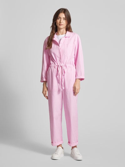 Mango Jumpsuit mit Brusttasche Modell 'NIA' Pink 4