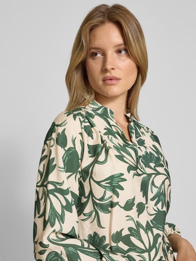 ZABAIONE Relaxed fit blouse van vicosemix, model 'Lu44z' Donkergroen - 3