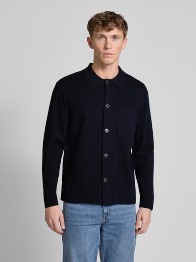 Tommy Hilfiger Cardigan met borstzak Marineblauw - 4