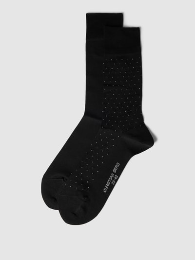 Christian Berg Men Socken mit Allover-Print im 2er-Pack Black 1