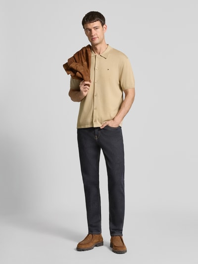 Tommy Hilfiger Regular fit overshirt van puur gebreid katoen Beige - 1