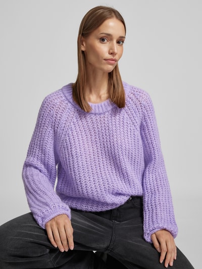 Smith and Soul Strickpullover mit Rundhalsausschnitt Flieder 3