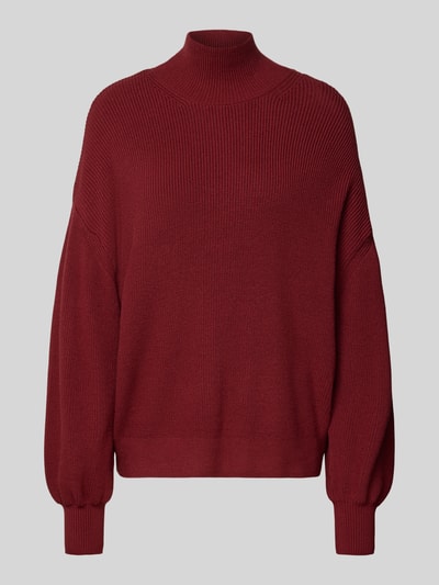 MSCH Copenhagen Sweter z dzianiny z mieszanki wiskozy model ‘Magnea’ Ciemnoczerwony 2