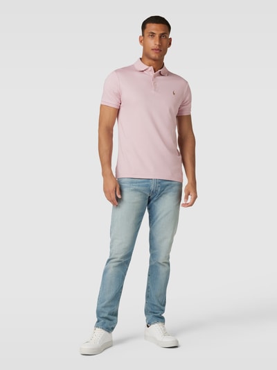 Polo Ralph Lauren Koszulka polo o kroju slim fit z wyhaftowanym logo Brudnoróżowy 1