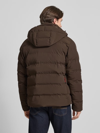 FIRE + ICE Buffer jacket met capuchon model 'LUKA' Donkerbruin - 5