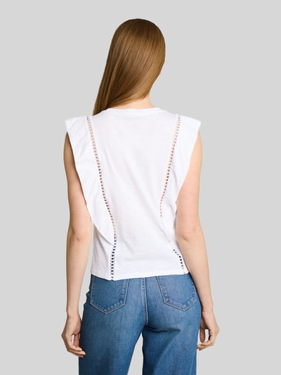 Tom Tailor Denim Regular Fit Top aus reiner Baumwolle Weiss 5