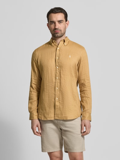 Polo Ralph Lauren Regular fit vrijetijdsoverhemd van puur linnen Hazelnoot - 4